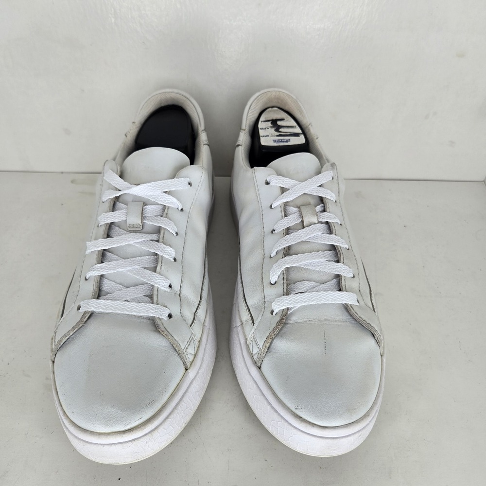 Kizik Vegas Walking Shoes Sneakers Mens Size 8.5 White Leather Casual Lace Up - Picture 2 of 11